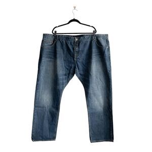 Parasuco Mens 5 Pocket Mid-Rise Straight Leg Jeans Medium Wash Blue Size 54